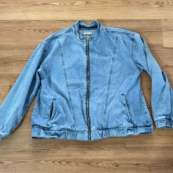 Disney Mickey & Minnie Hand Painted Splash of Color Denim Jacket Size XL - Picture 5 of 8